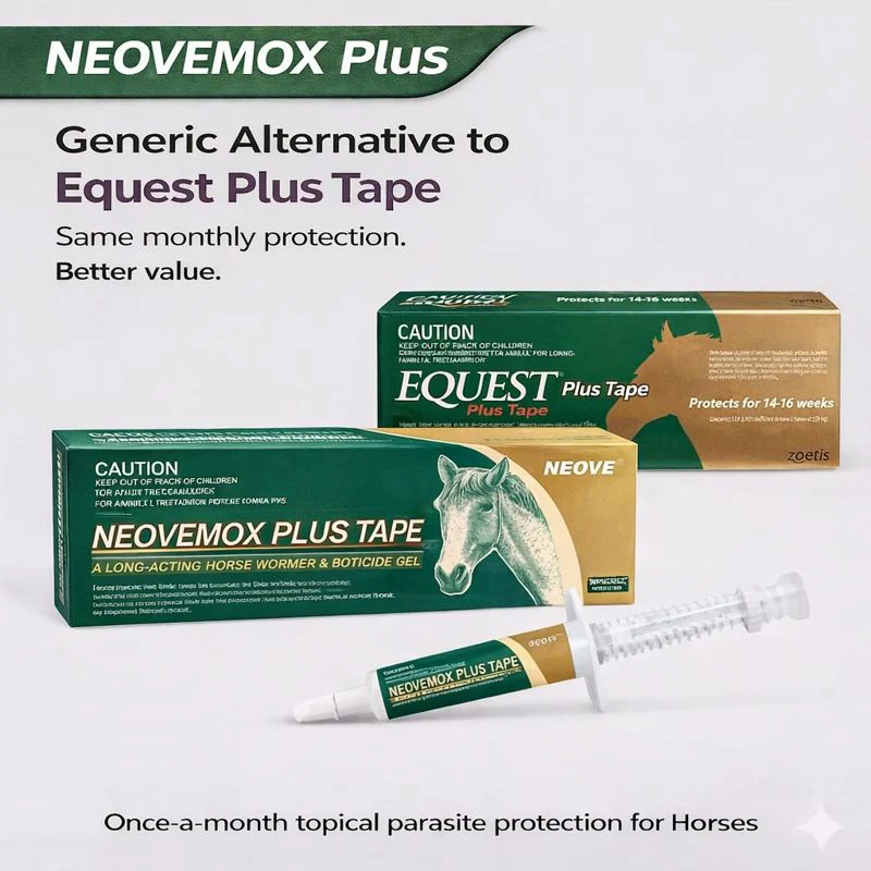 NEOVEMOX Plus Tape Long Acting Horse Wormer & Boticide Gel 11.8g - Image 2