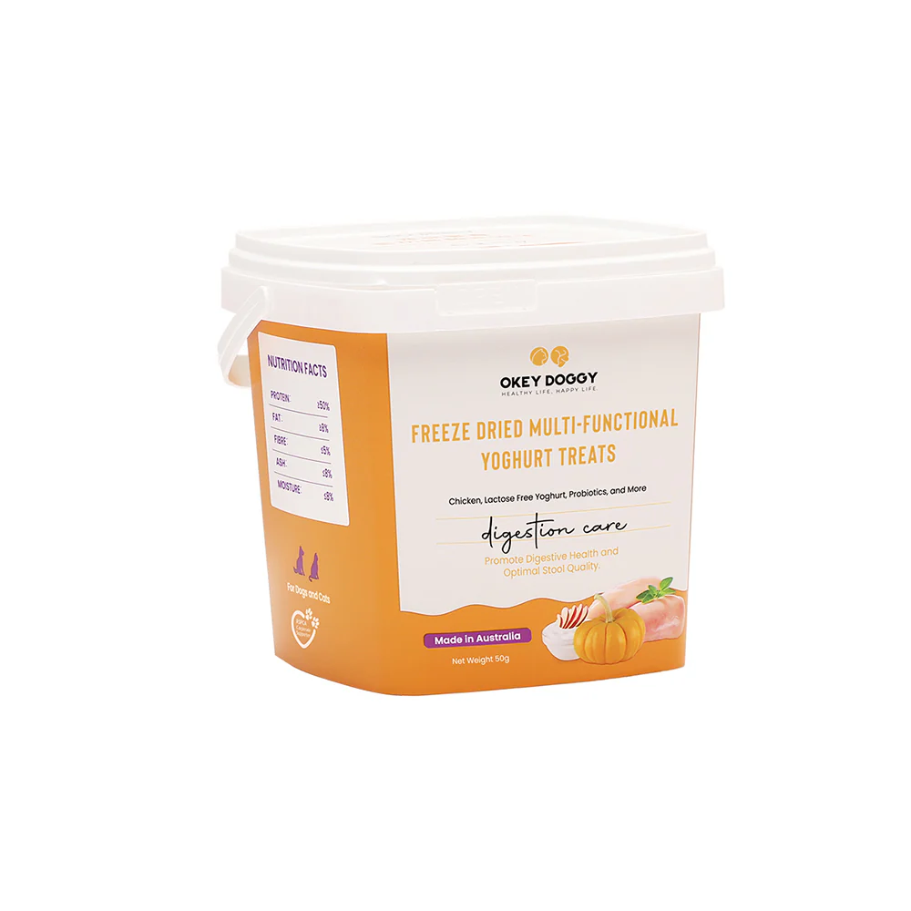 OKEY DOGGY Freeze Dried Digestion Care Multifunctional Yoghurt Pet Treats 50g - Image 4