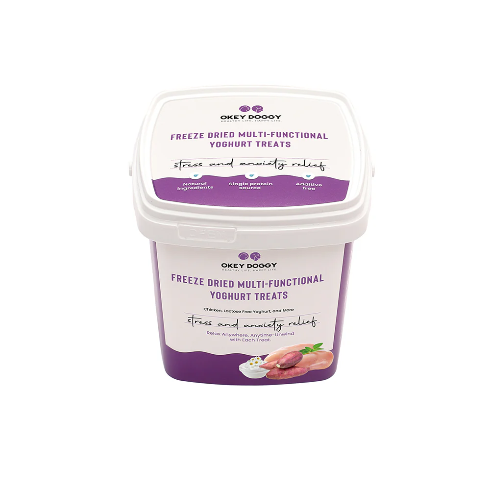 OKEY DOGGY Freeze Dried Stress & Anxiety Relief Multifunctional Yoghurt Pet Treats 50g - Image 3