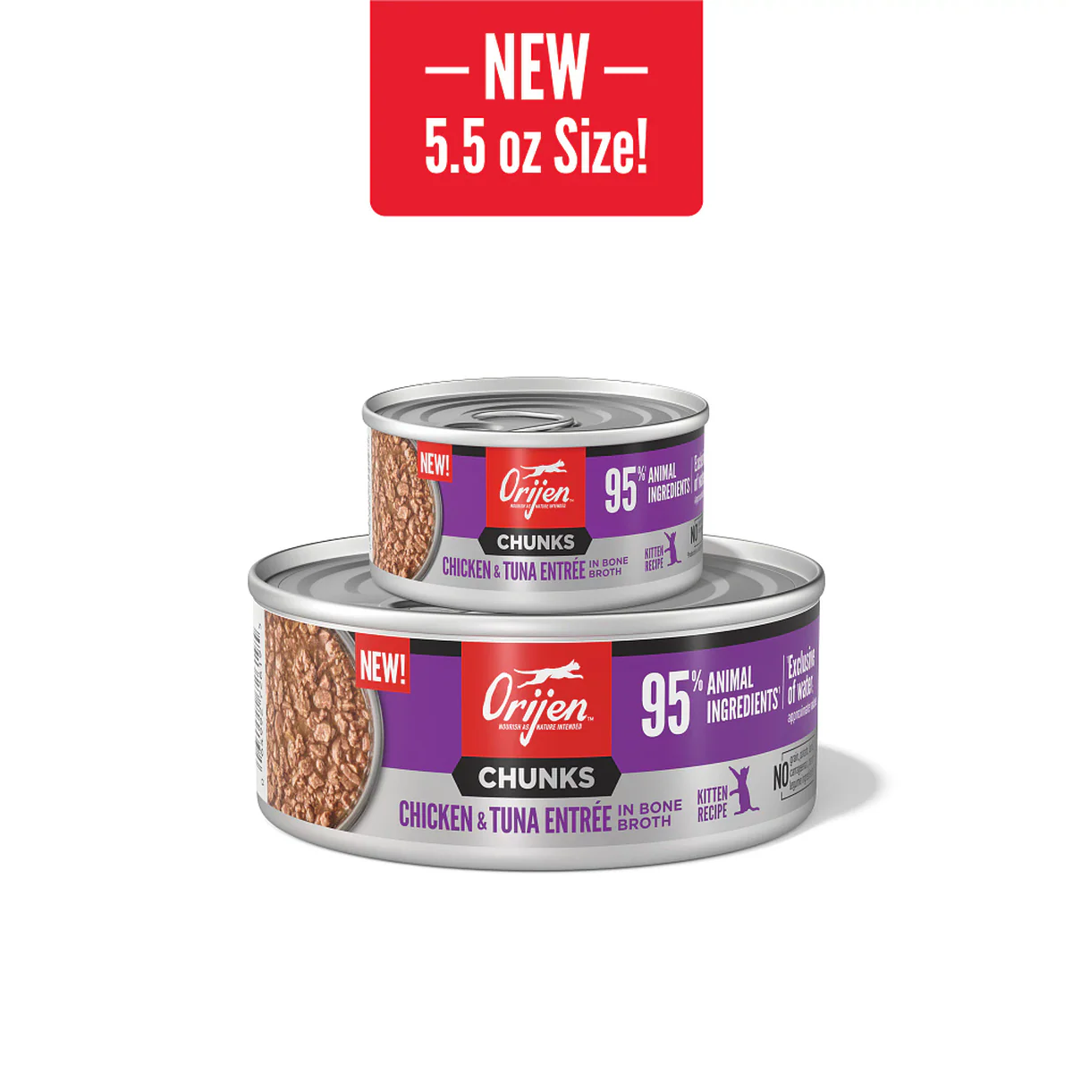 ORIJEN Chunks & Shreds - Chicken & Tuna Entrée Kitten Wet Cat Food - Image 2