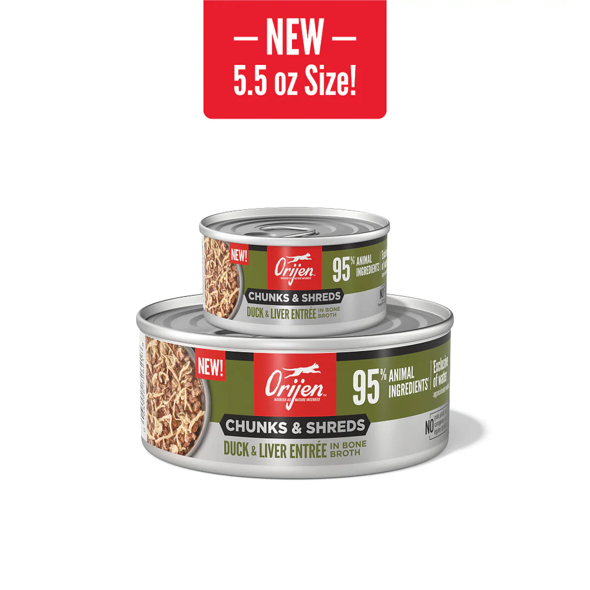 ORIJEN Chunks & Shreds - Duck & Liver Entrée Adult Wet Cat Food - Image 2