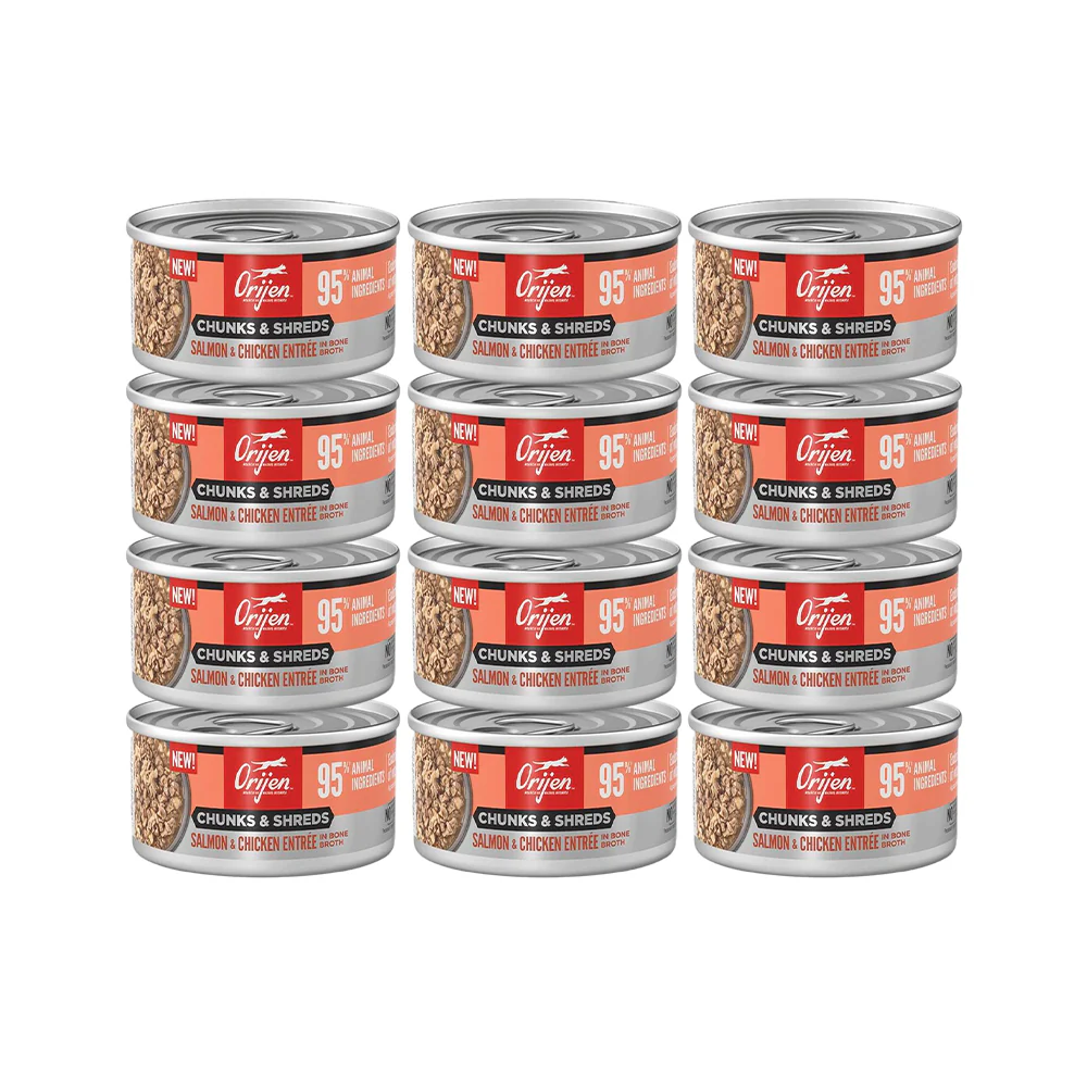 ORIJEN Chunks & Shreds - Salmon & Chicken Entrée Adult Wet Cat Food - Image 10