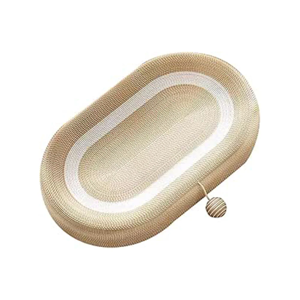 Oval-shaped Extra Large Sisal Cat Scratcher With Ears - 61X40X9 cm - Image 12