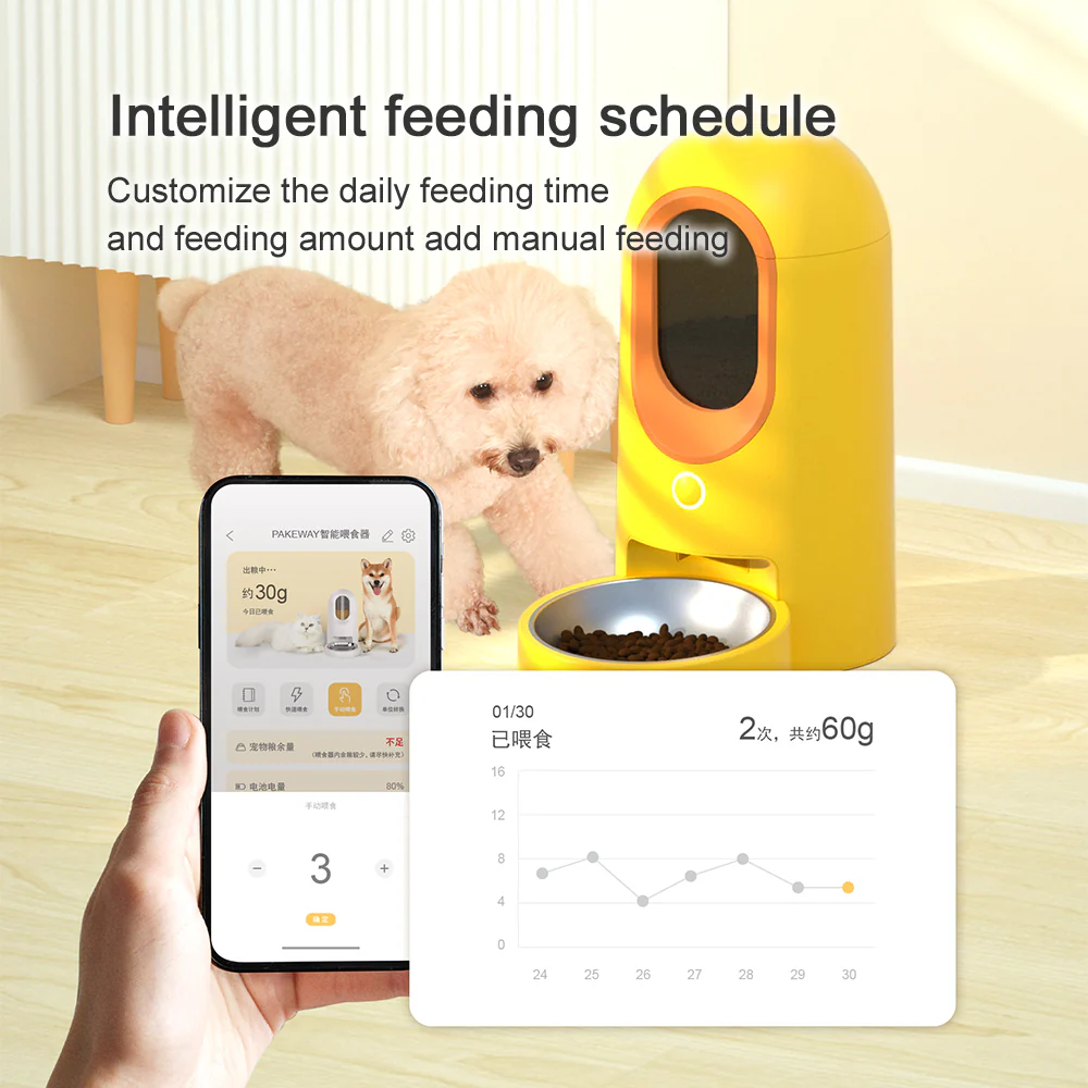 PAKEWAY Blue Wifi-enabled Automatic Pet Feeder 2.6L - Image 7
