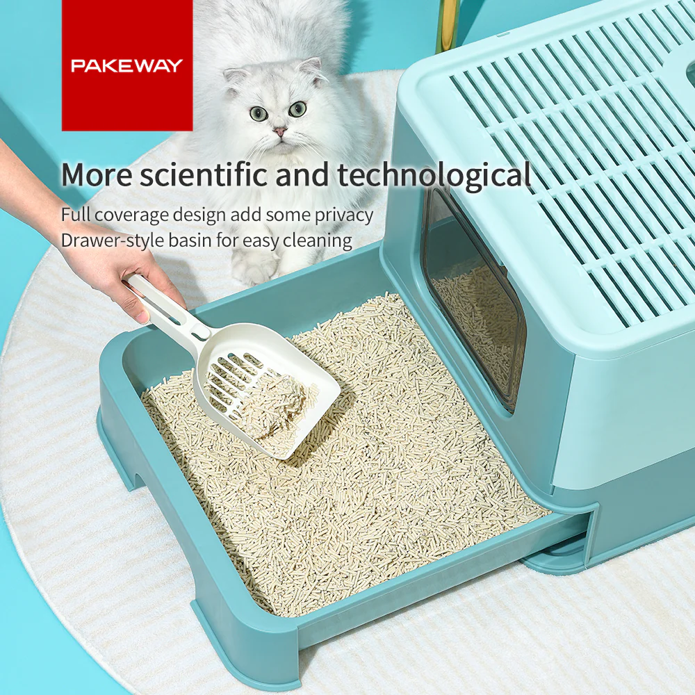 PAKEWAY Foldable Enclosed Cat Litter Box - Image 13