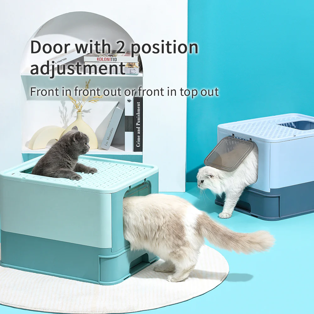 PAKEWAY Foldable Enclosed Cat Litter Box - Image 14