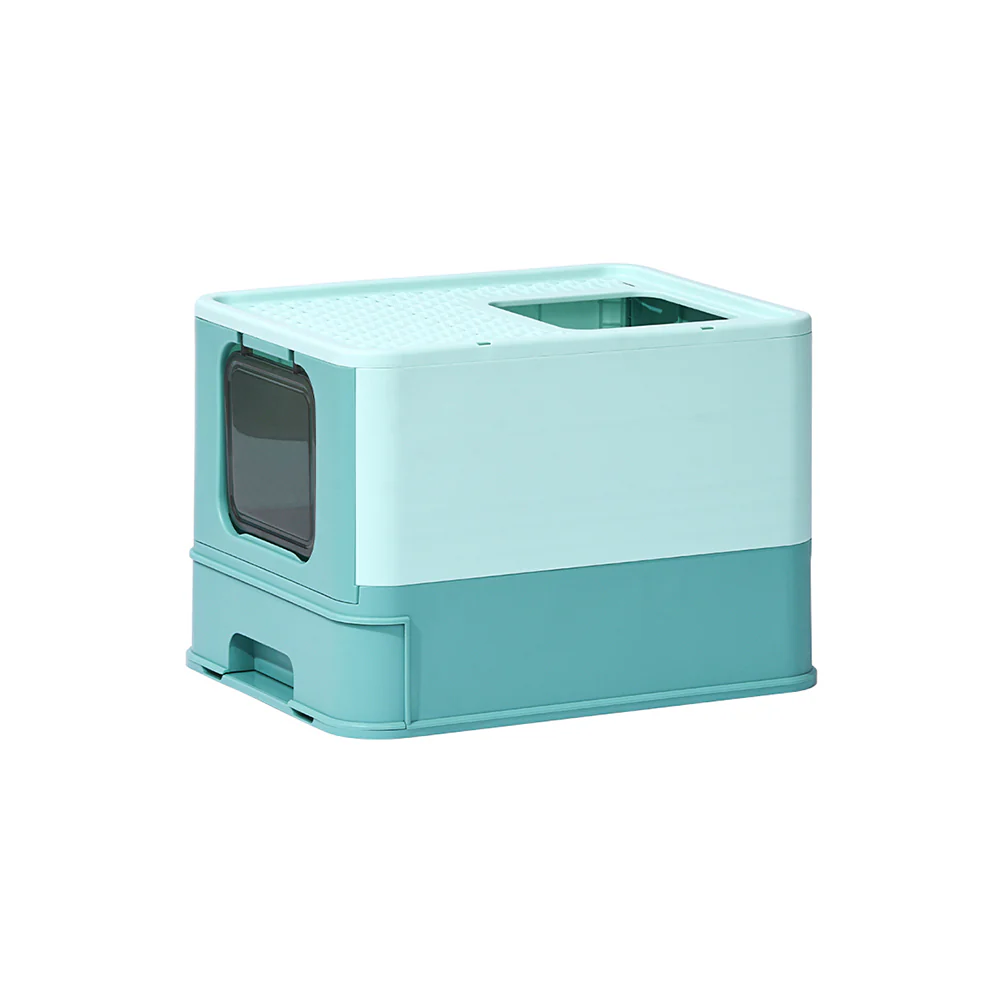 PAKEWAY Foldable Enclosed Cat Litter Box - Image 2