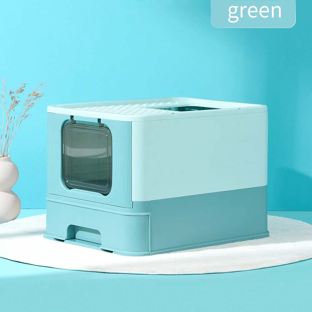PAKEWAY Foldable Enclosed Cat Litter Box - Image 5