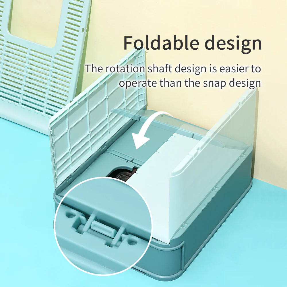 PAKEWAY Foldable Enclosed Cat Litter Box - Image 9
