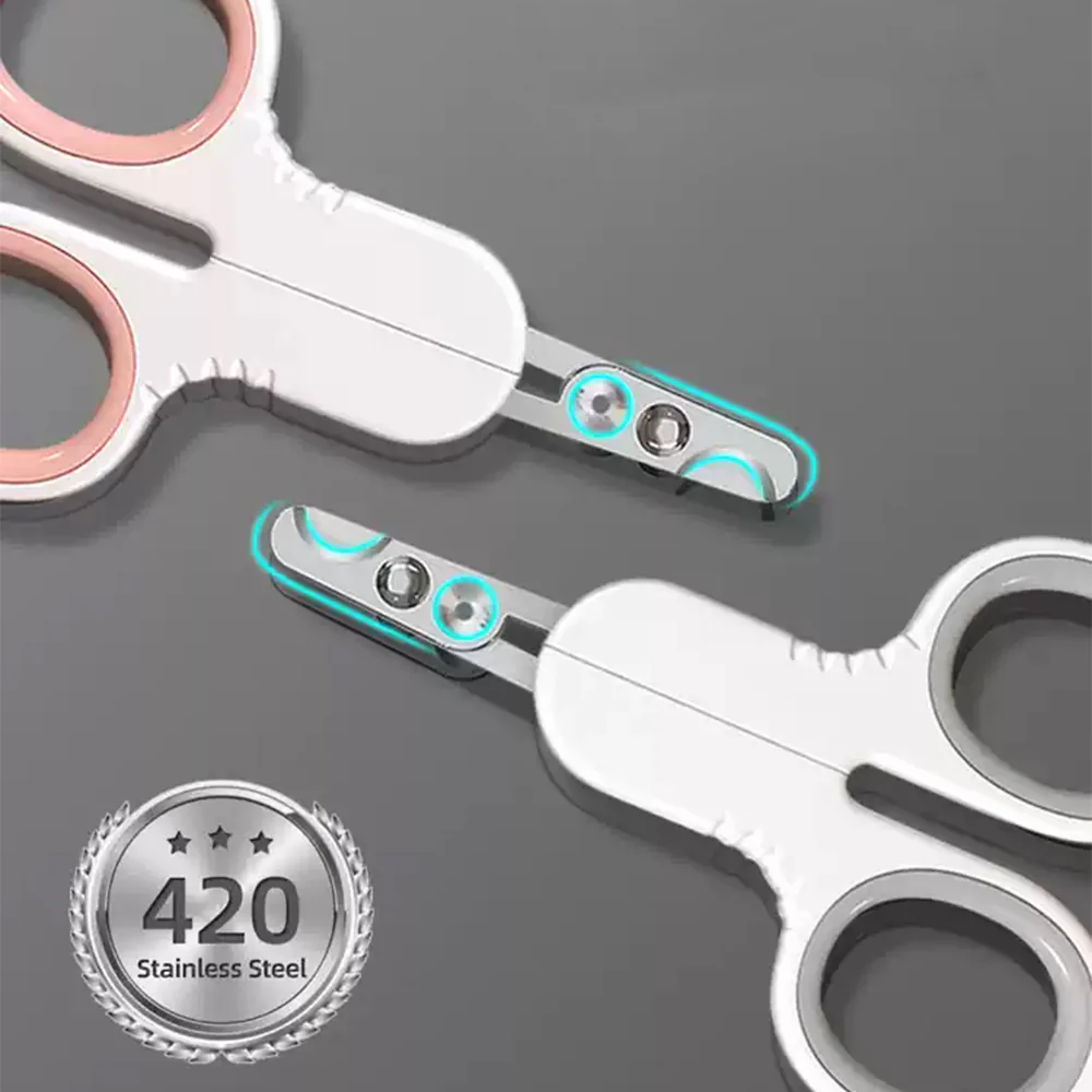 PAKEWAY Large Grey Cat Nail Clipper (with Flat Head) Cat Grooming - Image 8