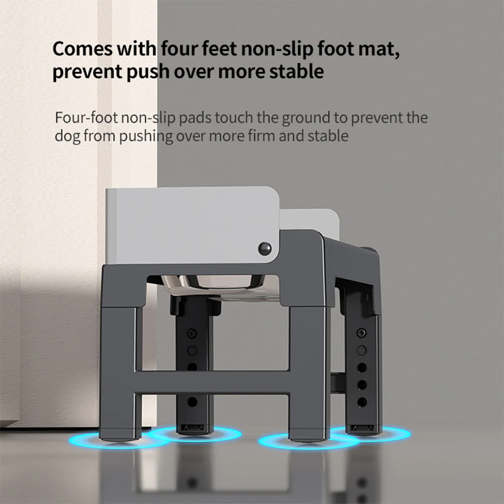 PAKEWAY Lifting Bowl With Five Height Adjustable(One Steel Bowl, One Slow Feeder) - Image 12