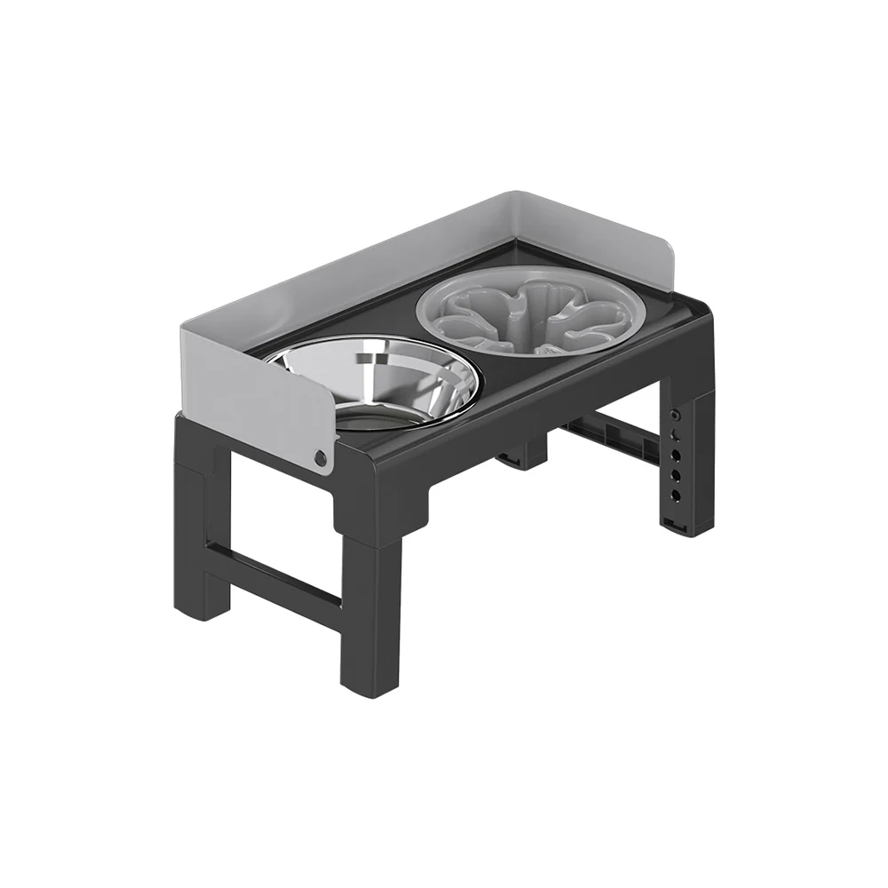 PAKEWAY Lifting Bowl With Five Height Adjustable(One Steel Bowl, One Slow Feeder) - Image 2