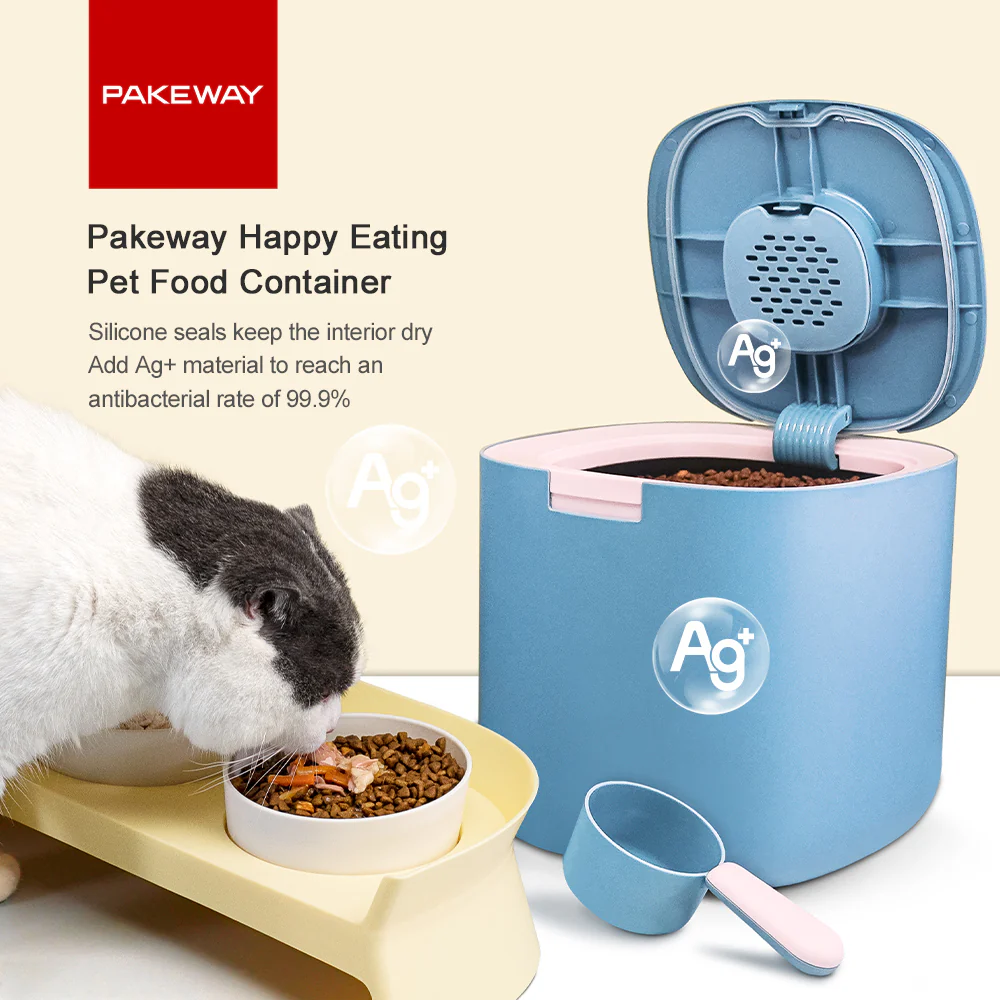 PAKEWAY Pink & Blue Pet Food Storage 10L - Image 3