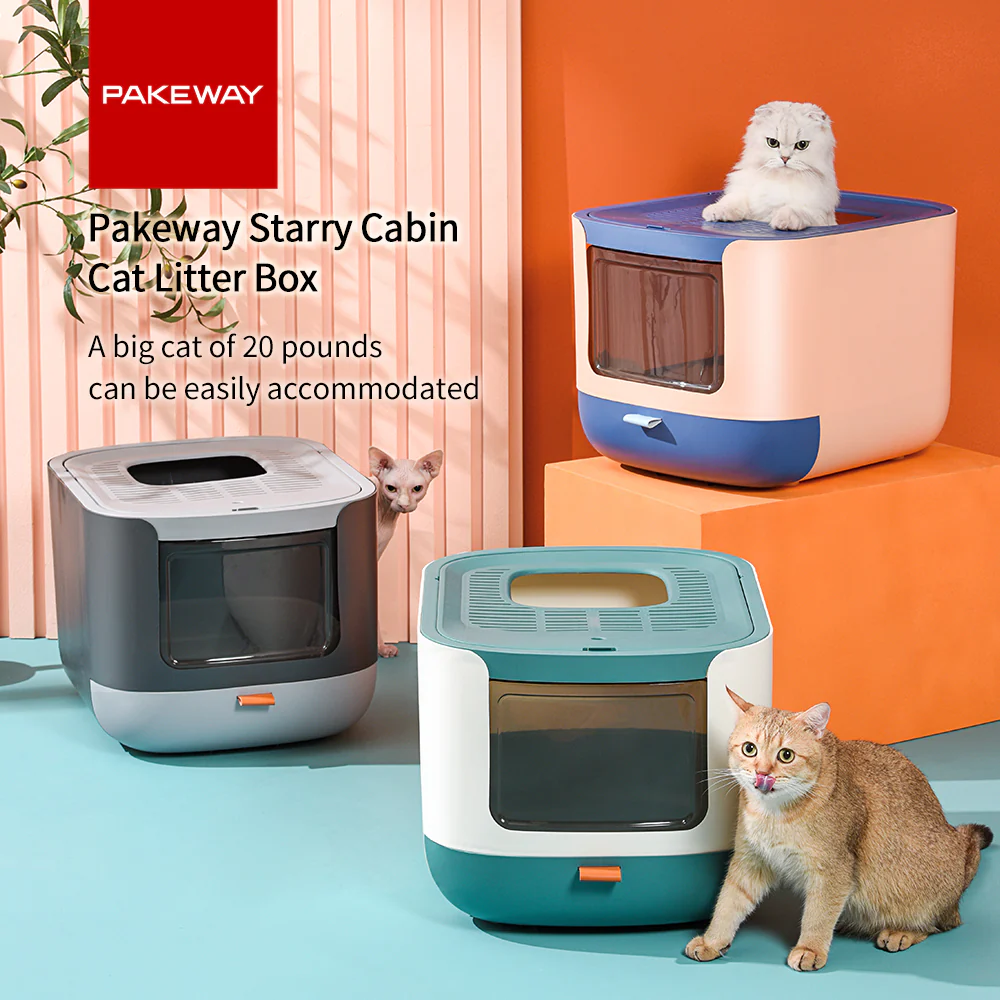 PAKEWAY Starry Valley Cat Litter Box 44x53.5x37.9cm - Image 7