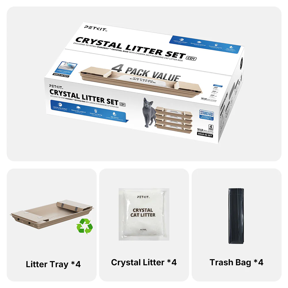 PETKIT Crystal Cat Litter Set - 4 Packs - Image 10