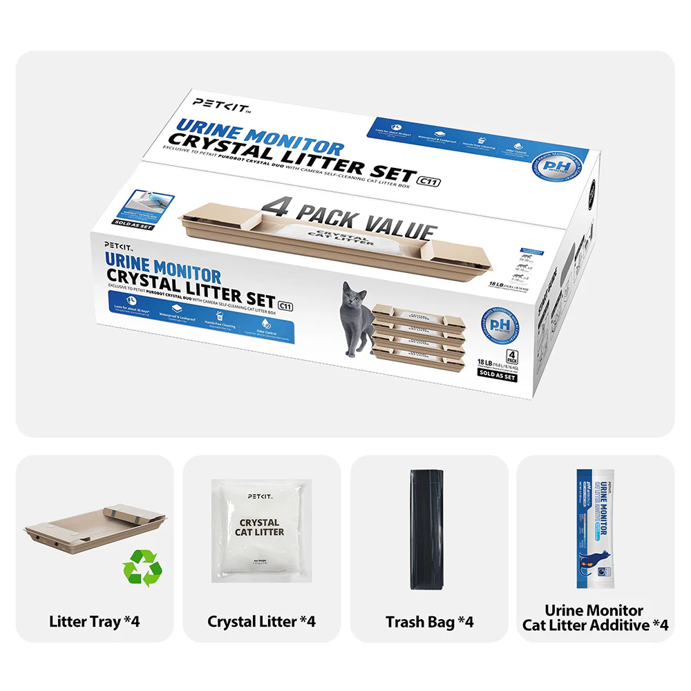 PETKIT Urine Monitor Crystal Cat Litter Set -4 Packs - Image 3