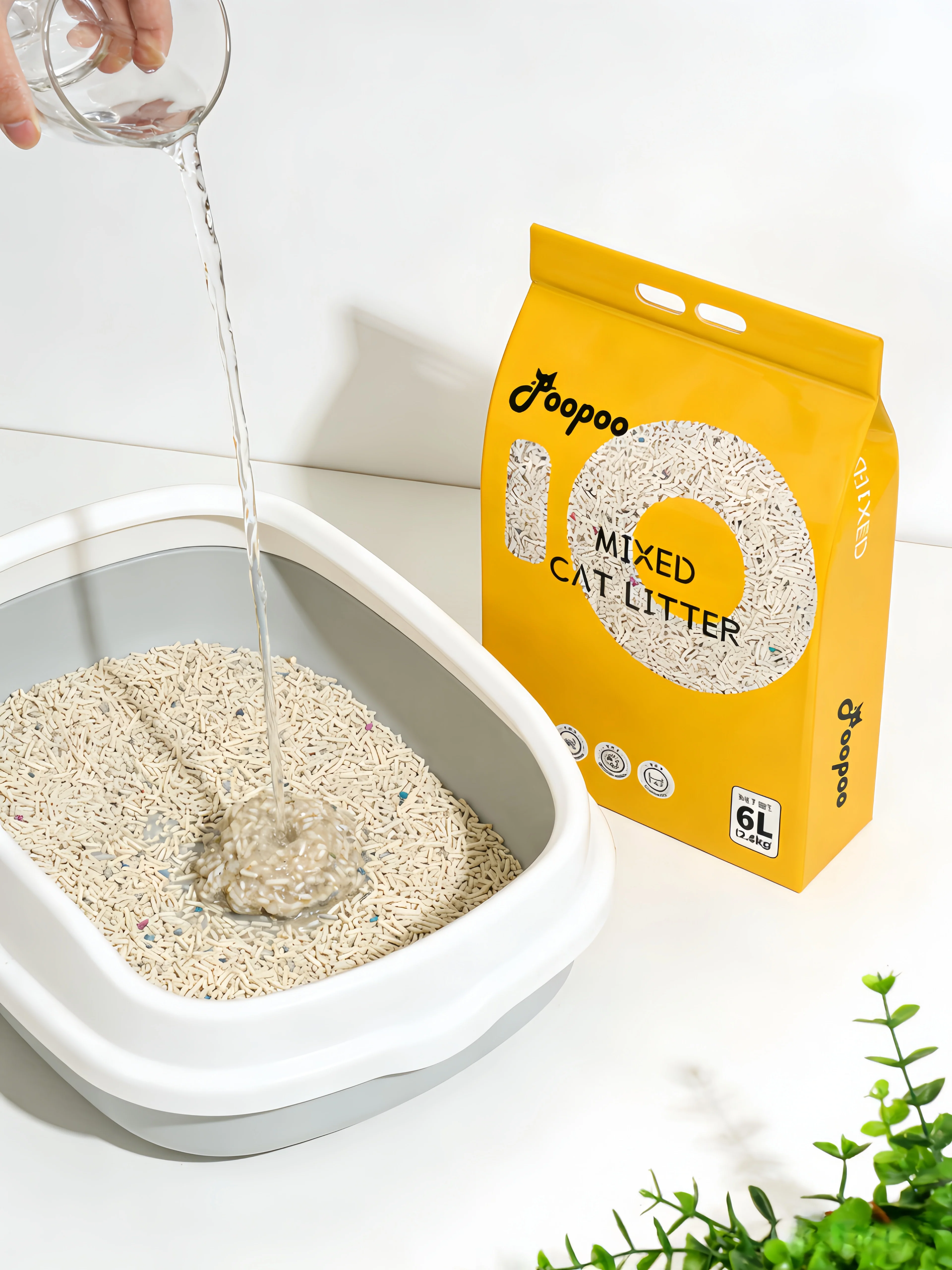 POOPOO Original Tofu & Bentonite Mixed Cat Litter - Image 3