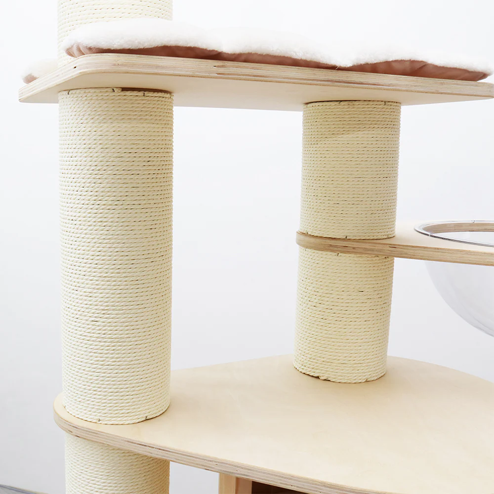 CATIO Solid Wood Climbing Post Scratcher Cat Tree 198cm - Image 11