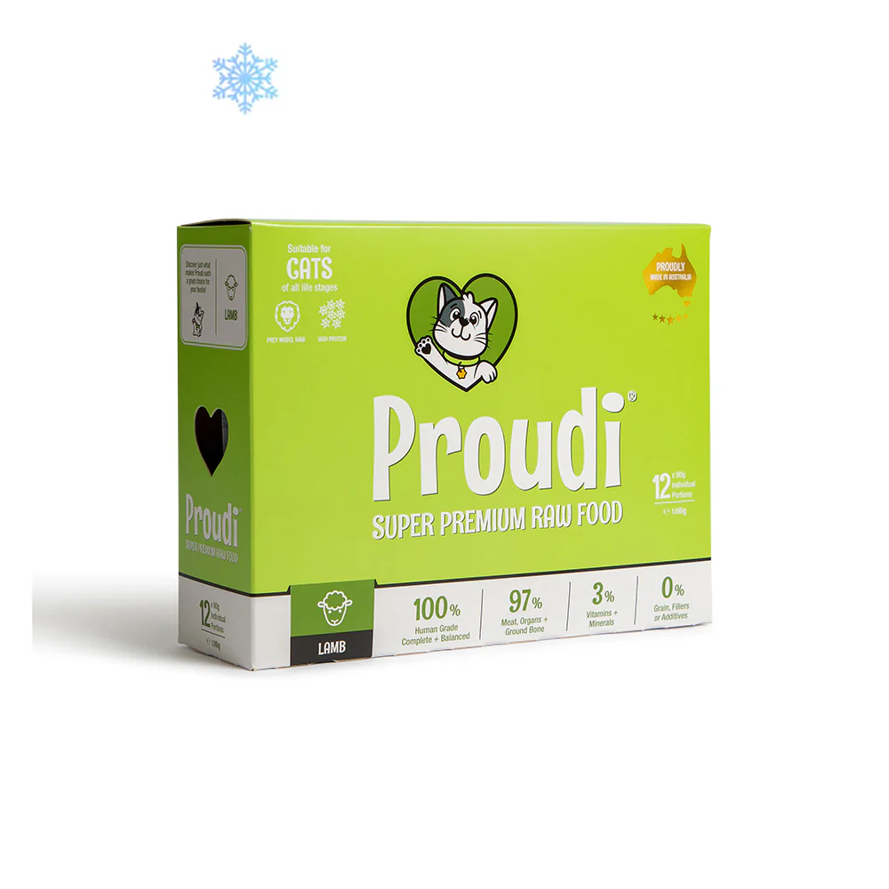 PROUDI Premium Frozen Lamb Raw Cat Food 1.08kg - Image 4