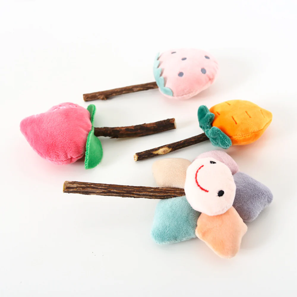 Silvervine Stick Cat Plush Toy
