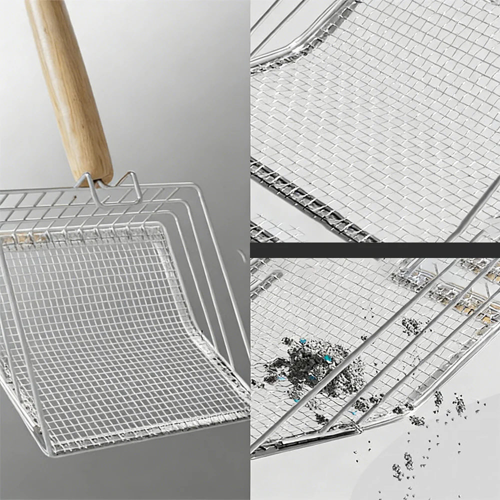 Sliding Sifting Cat Litter Scoop – Dual Mesh, Non-Stick Design - Image 3
