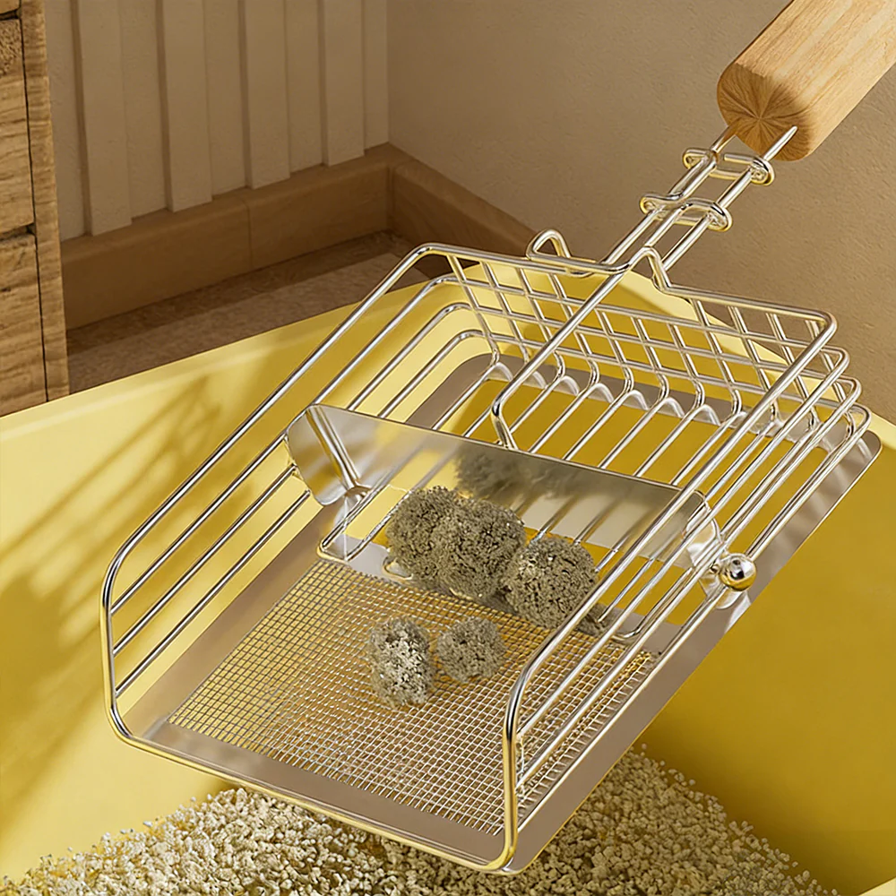 Sliding Sifting Cat Litter Scoop – Dual Mesh, Non-Stick Design - Image 5