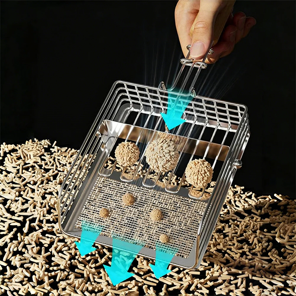 Sliding Sifting Cat Litter Scoop – Dual Mesh, Non-Stick Design - Image 6