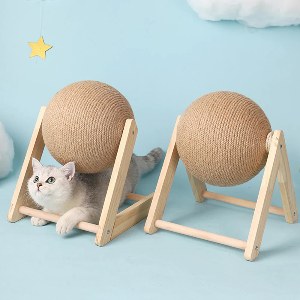 Spherical Triangular Support Cat Scratching Post - Image 4