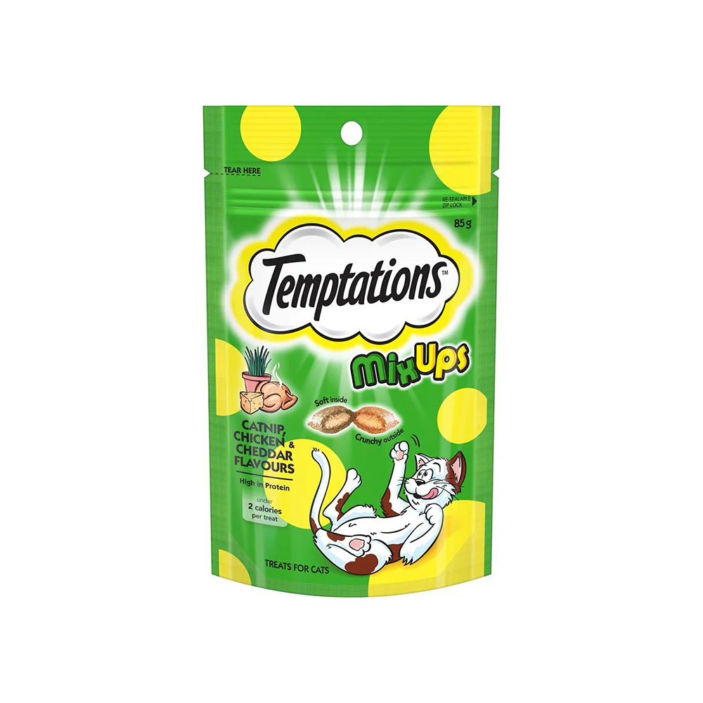 TEMPTATIONS Mixups Catnip Chicken & Cheddar Cat Treats - Image 2