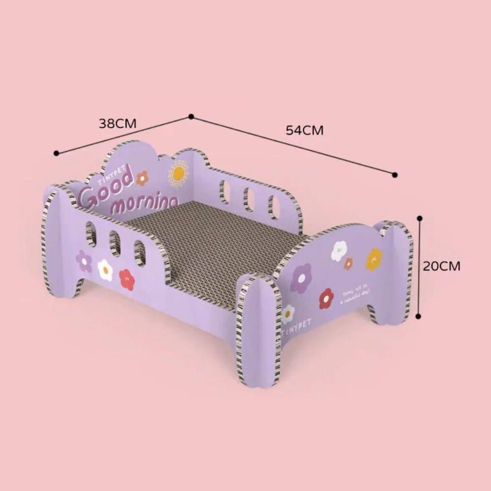 TINYPET Purple Deck Cat Scratch Board Sleeping Bed Pet Toy - Image 3