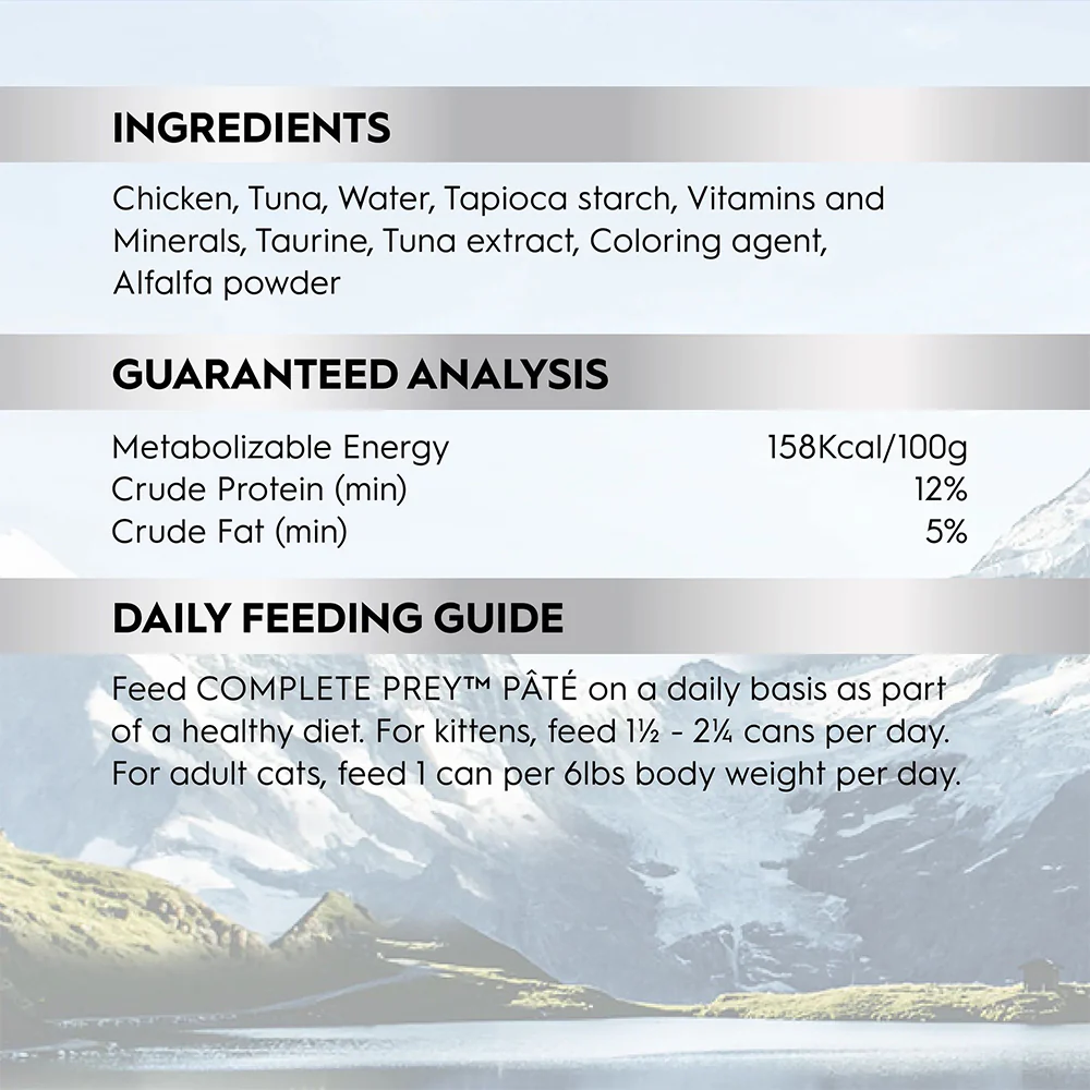TRILOGY Complete Prey Pate Tuna Adult Canned Cat Food - Image 6