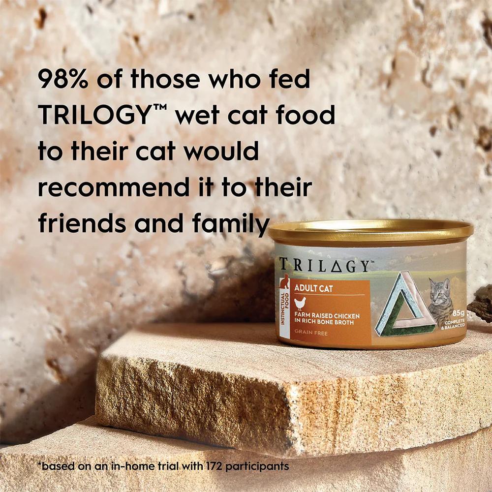 TRILOGY Farm Raised Chicken in Bone Broth Adult Canned Cat Food - Image 3