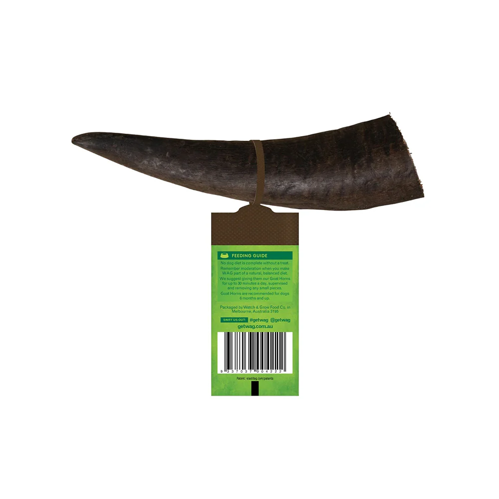 WAG Goat Horn Natural Dried Small Single Dog Treat - Image 2
