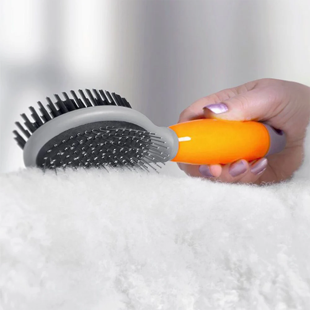WAHL Orange/White Double Sided Pin Bristle Dog Brush - Image 6