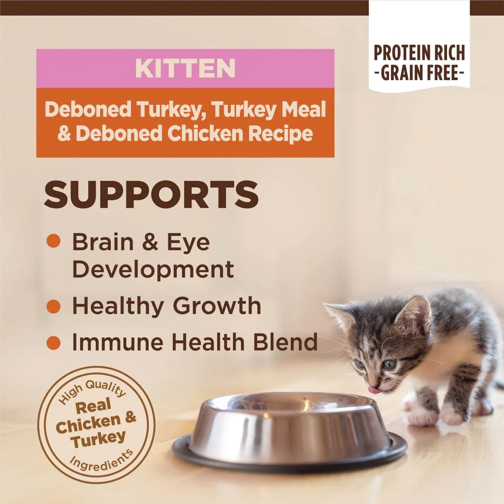 WELLNESS Core Grain Free Chicken & Turkey Kitten Dry Cat Food 2.27kg - Image 6
