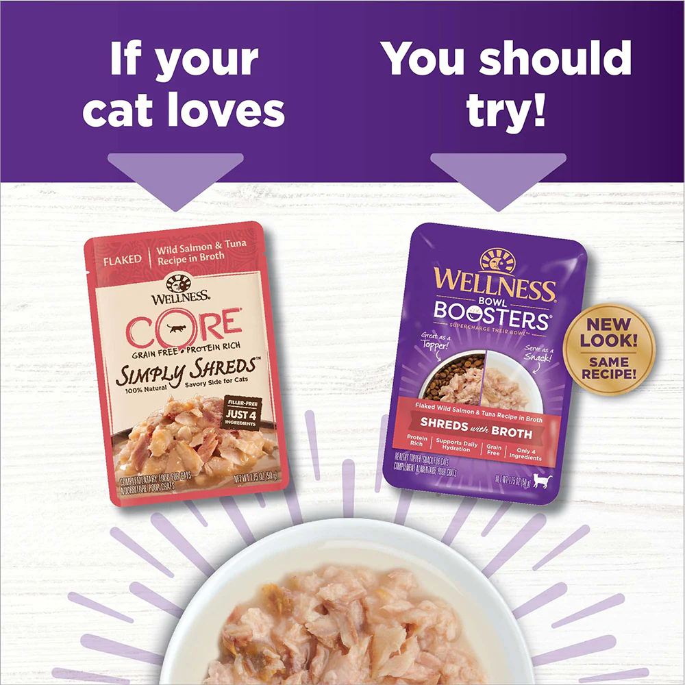 WELLNESS Core Simply Shreds Flaked Wild Salmon & Tuna Wet Cat Food - Image 5