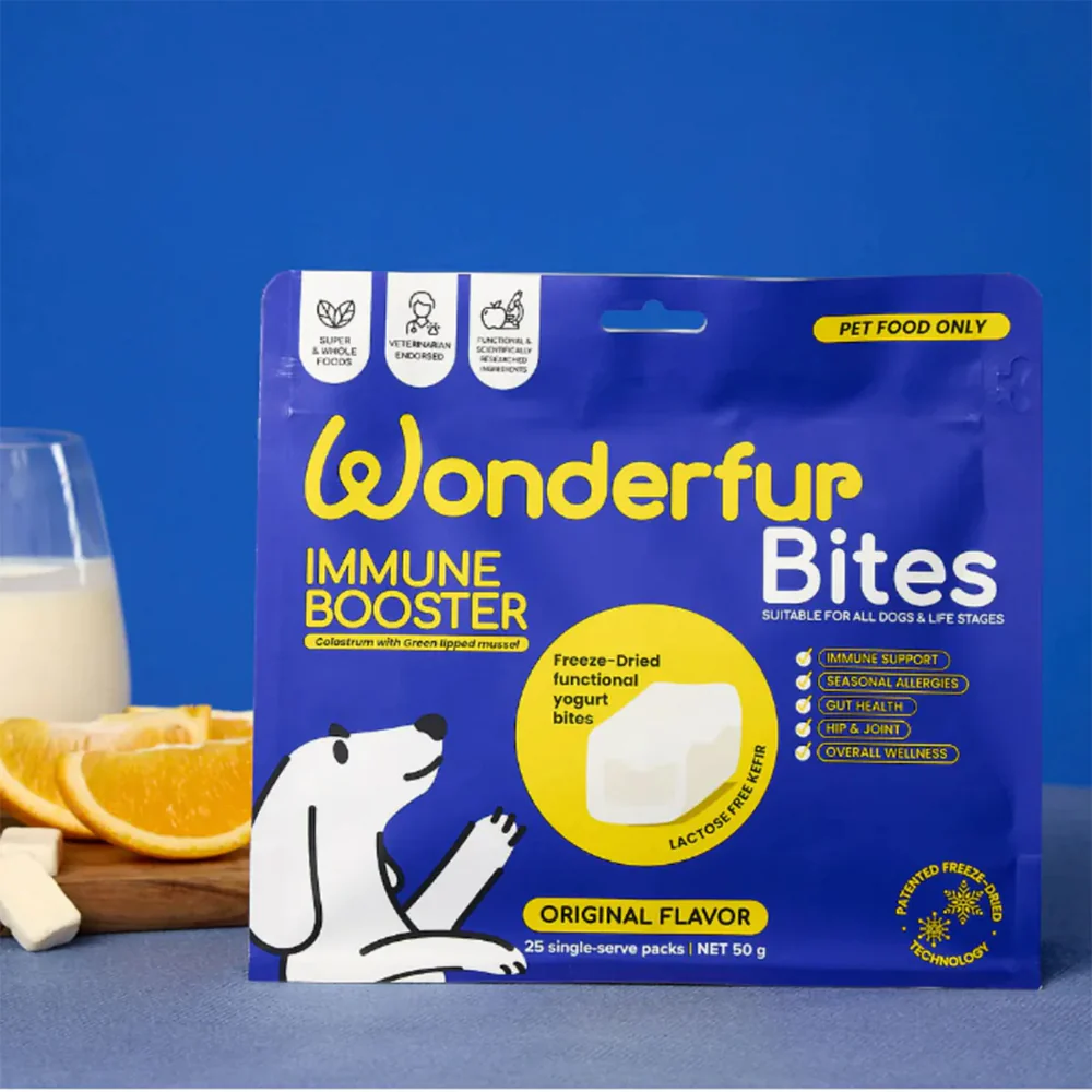 WONDERFUR Bites Immune Booster Yogurt Freeze Dried Dog Treats 50g - Image 2