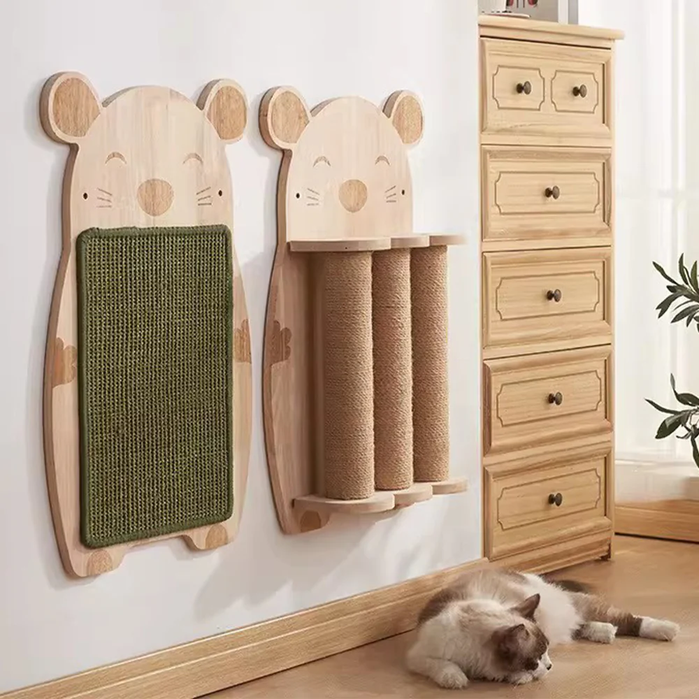 Wooden Sisal Cat Scratching Post – Durable, Wall-Friendly Design - Image 7