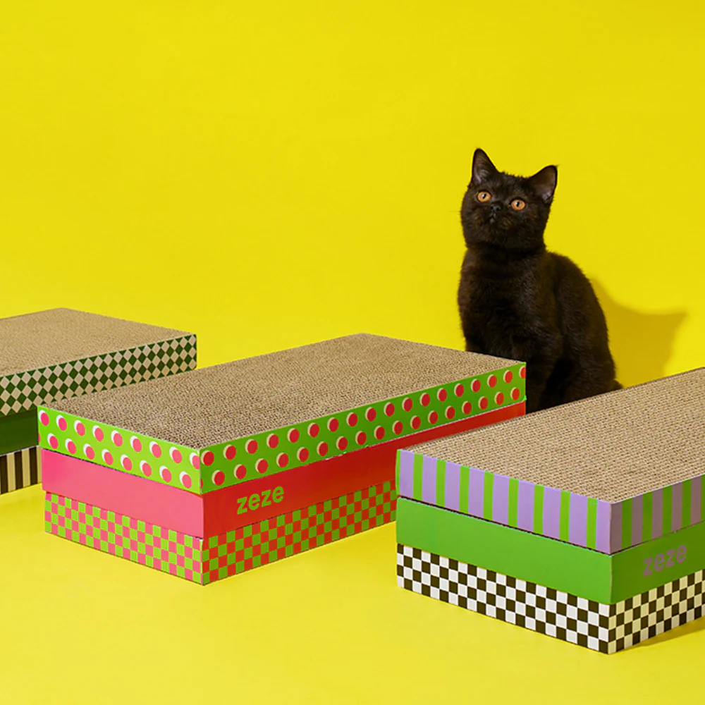 ZEZE 3-in-1 Cat Scratcher – Large Corrugated Cardboard - Image 9