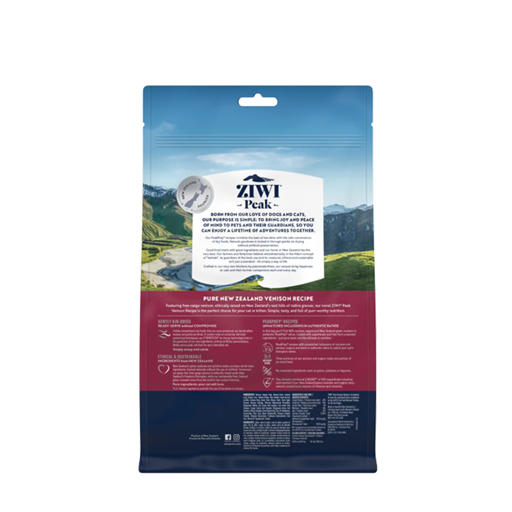 ZIWI Peak Venison Recipe Air Dried Cat Food 400g - Image 4