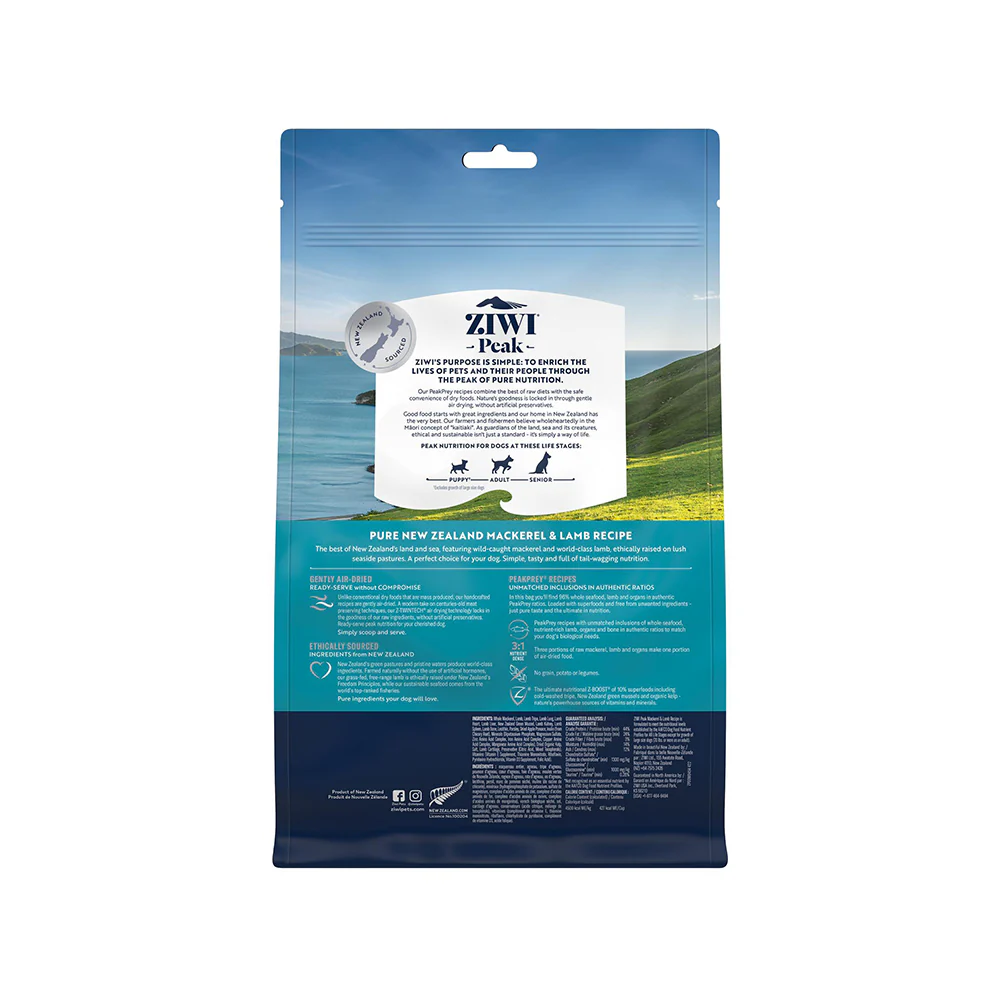 ZIWI Peak Mackerel & Lamb Recipe Air Dried Dog Food - Image 10