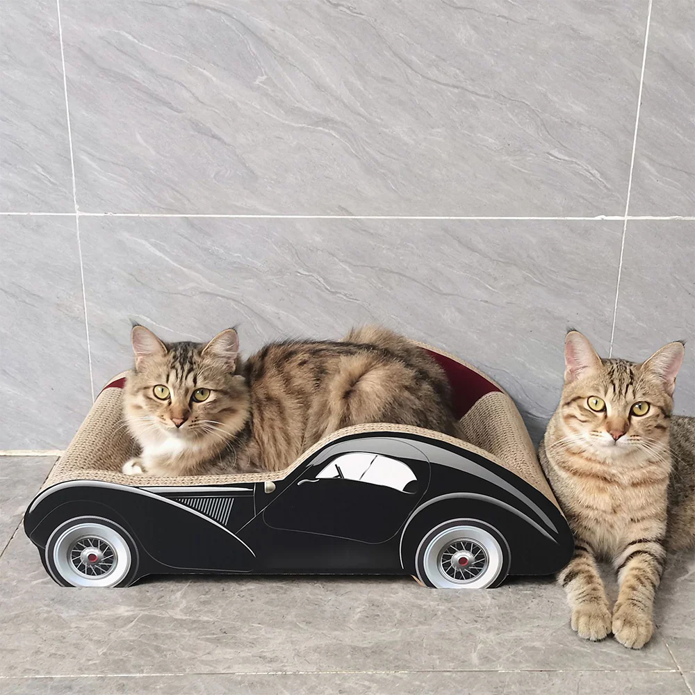 ZODIAC Black Car-shaped Cat Scratcher 50x29x15cm - Image 3