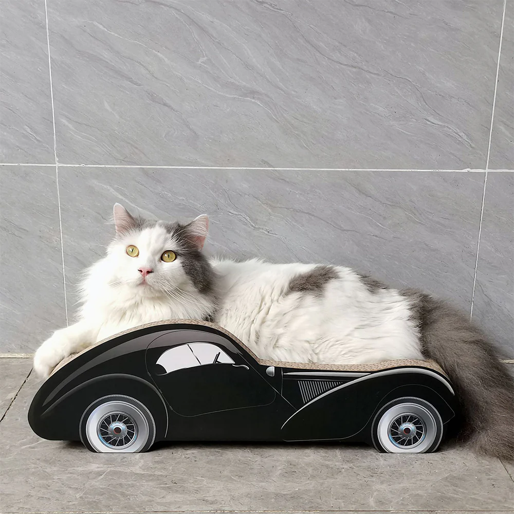 ZODIAC Black Car-shaped Cat Scratcher 50x29x15cm - Image 4